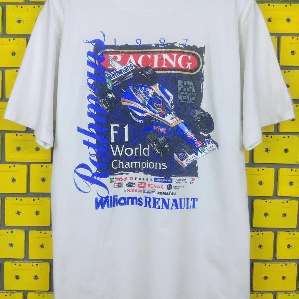 Vintage 1997 F1 Williams Renault Rothmans Formula One Jacques Villeneuve Shirt